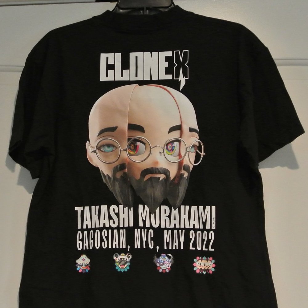 NEW RTFKT Takashi Murakami x CloneX limited edition Gagosian NYC t-shirt Med M